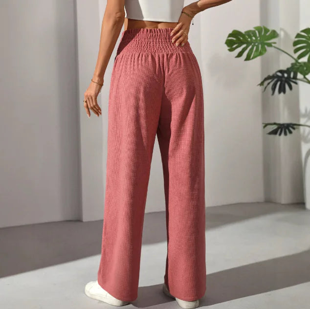 High Waist Wooden Ear Pants