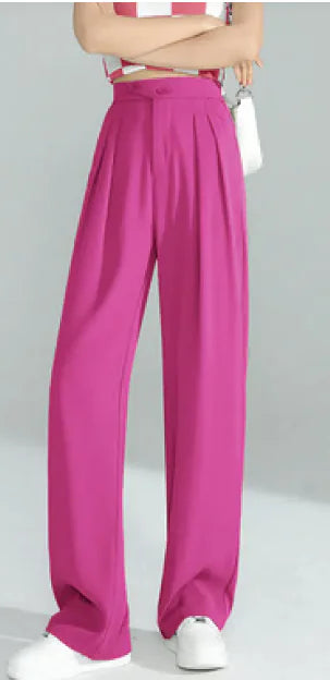 Women's Loose Casual High Waist Wide Leg Suit Pants