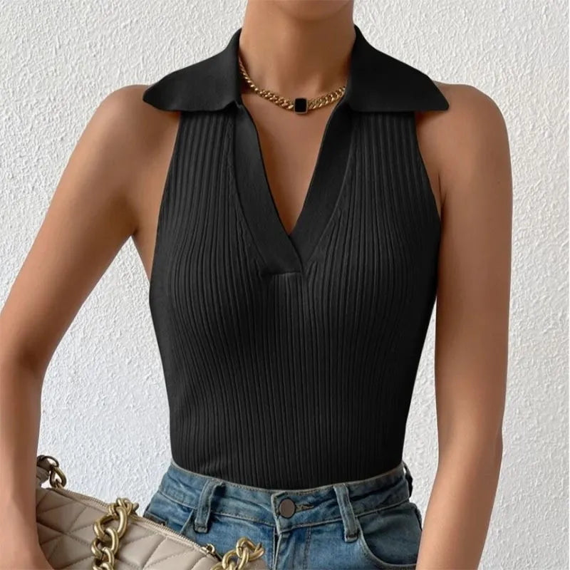 Women's Fashion High-end Sleeveless Knitted Vest